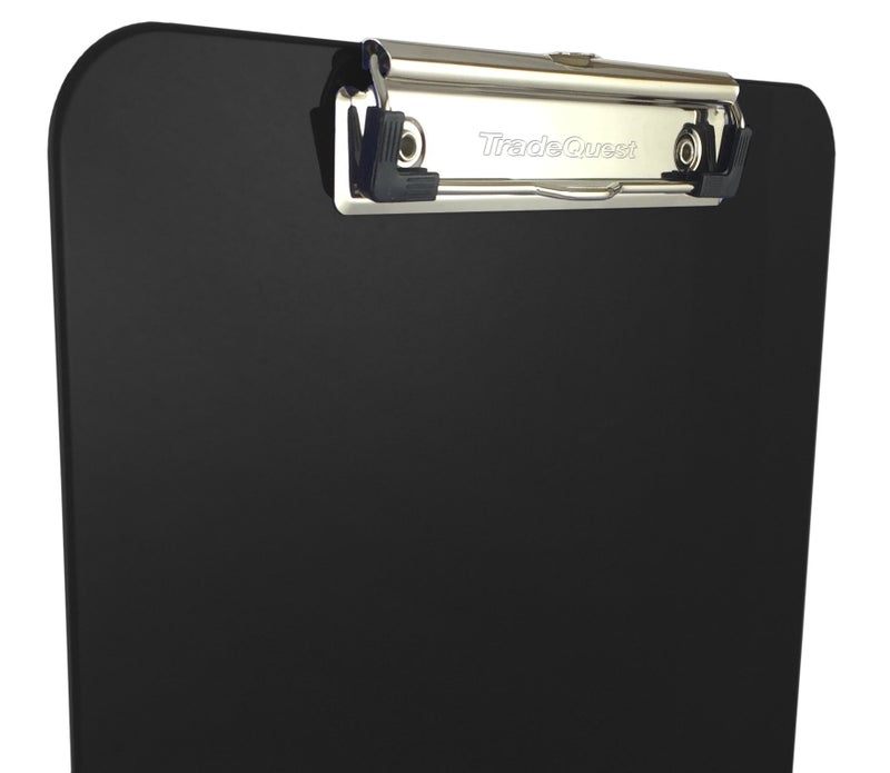 Trade Quest Plastic Clipboard Opaque Color Letter Size Low Profile Clip (Pack of 6) (Black) - Image 2